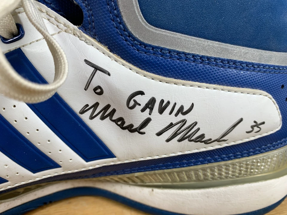 Mark Madsen Autographed Adidas Team Signature NBA Basketball Shoe Timberwolves - Image 3 of 4