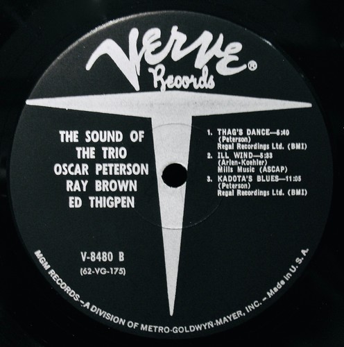 Oscar Peterson ~ Ray Brown ~ Ed Thigpen ~ The Sound Of The Trio ~ Album ~ VERVE #V-8480 - Bild 3 von 4