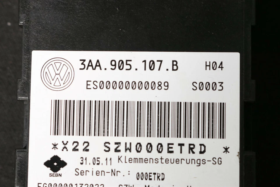 3AA905107B Centralina Zündanlasstaster Klemmsteuerung Kessy VW Cc Passat 3C - Immagine 4 di 4