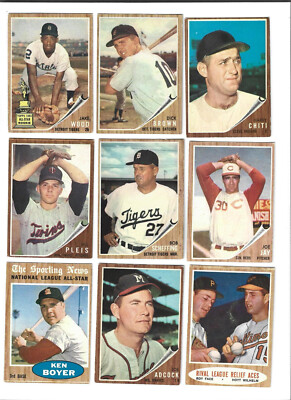 Complete Your Set! 1962 Topps #s 430 - 597 new cards added 05-07-26