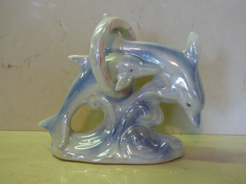 céramique dauphins 15 x 13 cm pour collection - Photo 1/5