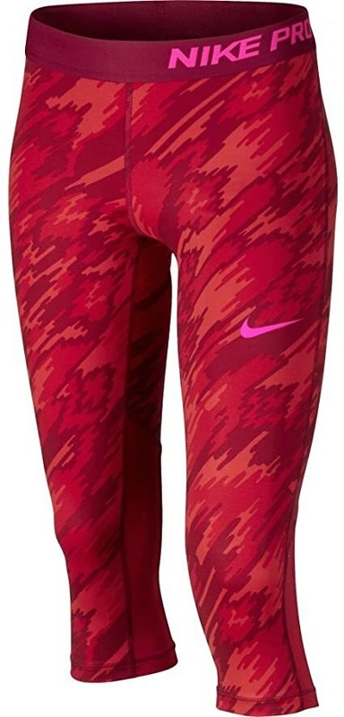Nike Pro Girls Kids Size Medium Dri-fit Capri Leggings Red Brand NEW $40
