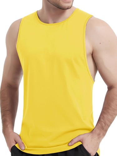 Men's Tank Tops Sleeveless Cotton Shirts Gym Workout Bodybuilding Quick Drying T - Picture 118 of 131