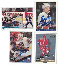 RAY FERRARO Benoit Hogue Roman Hamrlik B. King 4 Autograph Cards Auto FREE SHIP!