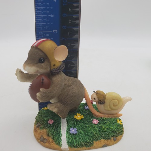 Charming Tails Touchdown Figurine Fitz & Floyd 87/806 Vtg Mouse Snail Football - Picture 11 of 13