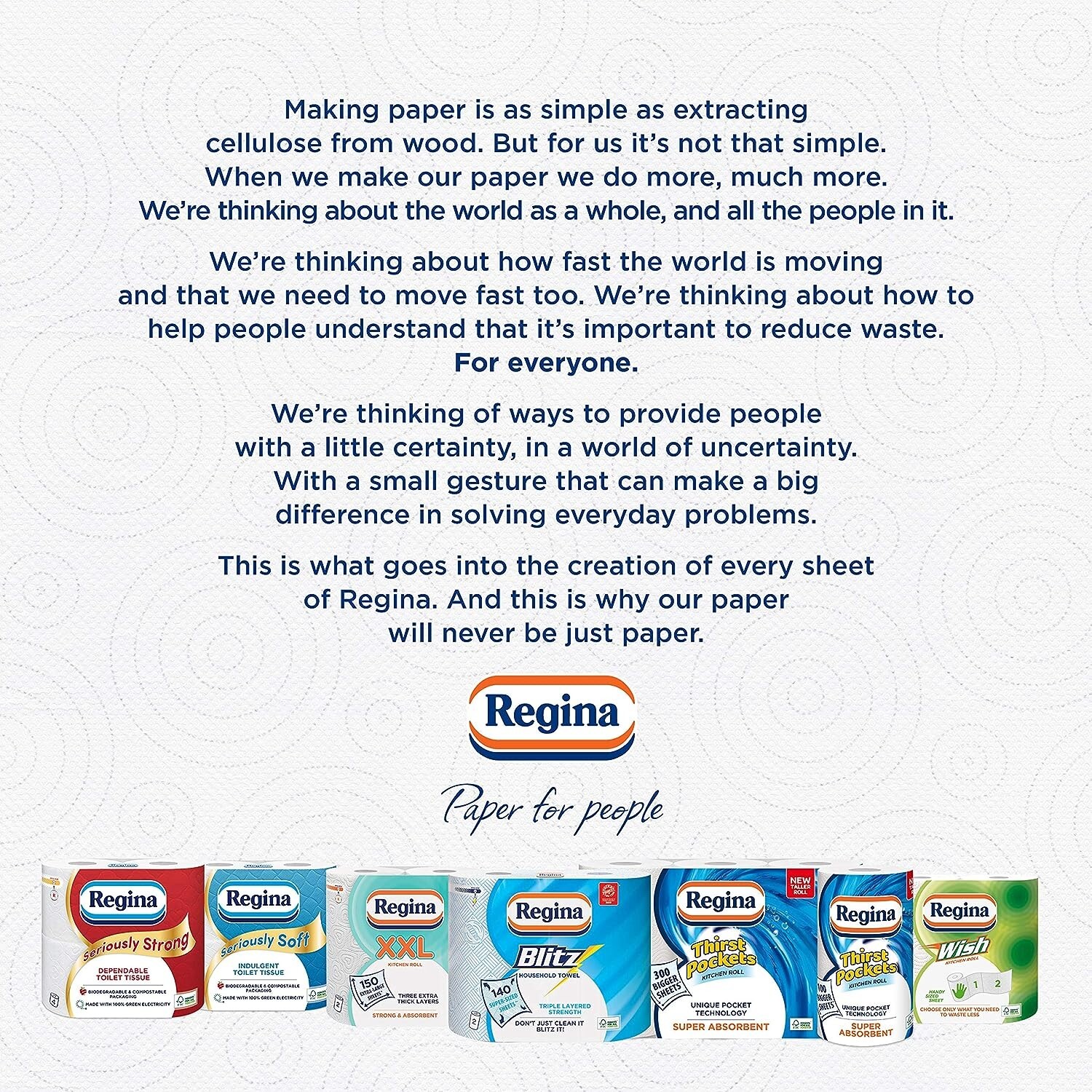 Regina Thirst Pockets Kitchen Roll, 12 Rolls, 1,200 Super Absorbent