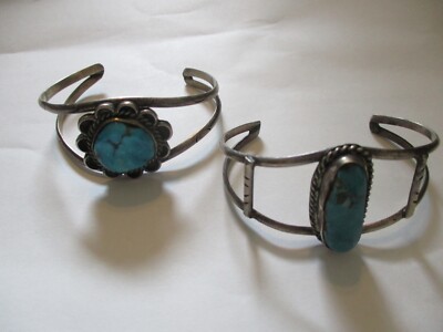Lot of (2) Native American Style Cuff Bracelets