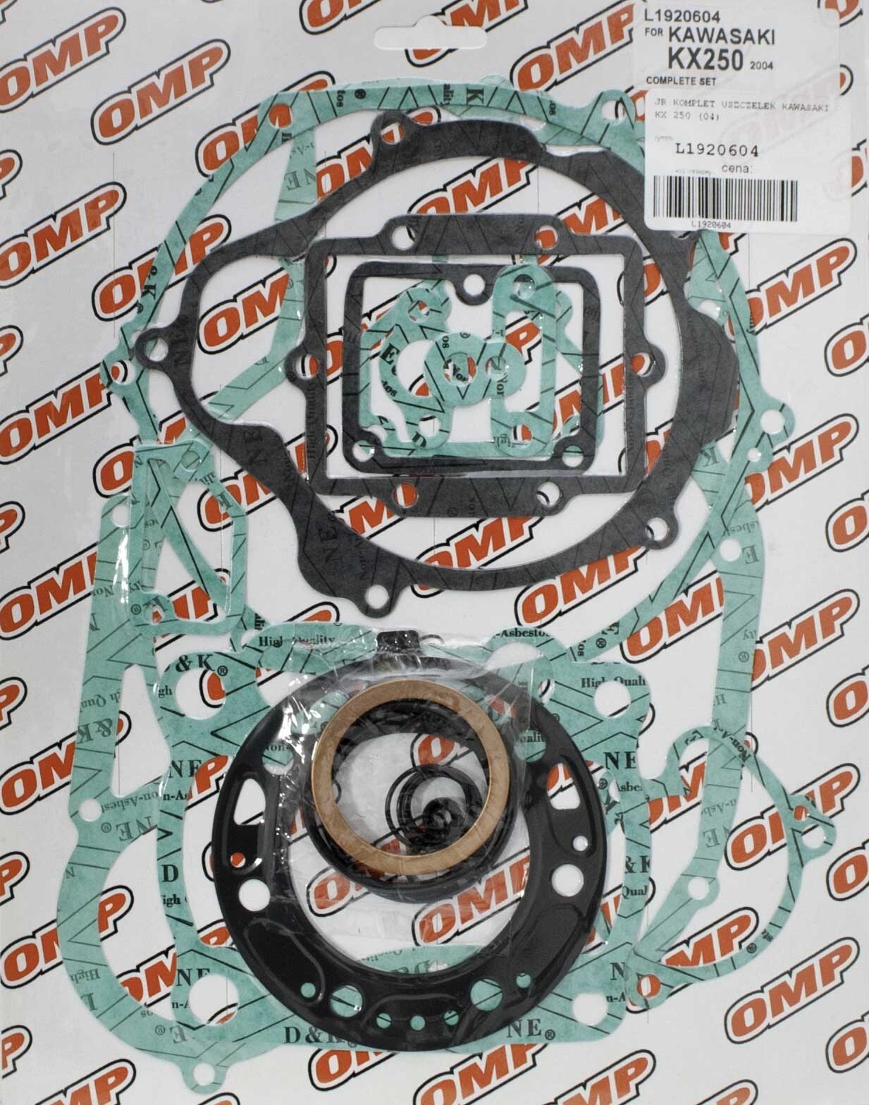 Jeu de joints moteur Kawasaki KX 250 de 2004 complet pour moto cross
