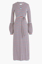Universal Standard For J.Crew NWT Jersey Long-Sleeve Maxi Dress In Stripe Sz: XS