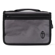 Wordkeeper® Economy Canvas Bible Cover Gray LARGE Fits Bibles 9.75" x 7" x 1.5"