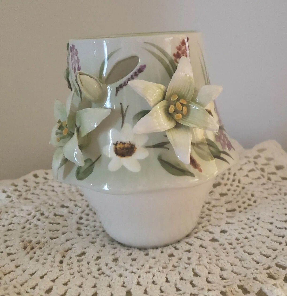 Home Interiors Hummingbird's Dance Candle Capper /Shade/Topper VGUC. eBay