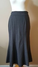 BNWT DAMART SIZE 12 L31 GREY JERSEY STRETCH ELASTICATED PULL ON SKIRT AT2