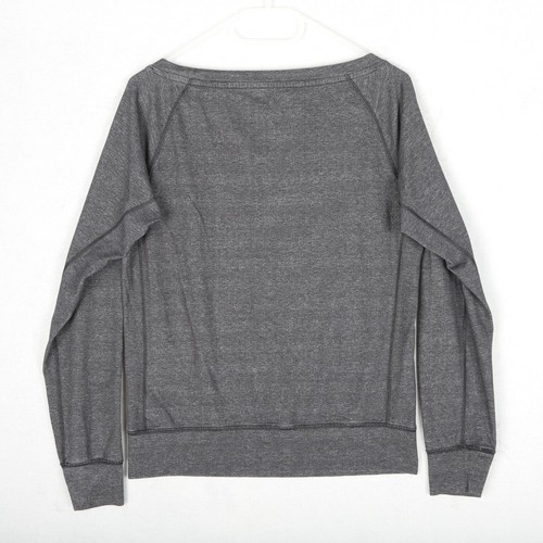 NIKE Sudadera Mujer PEQUEÑA Gris Dri Fit Cuello Barco Jersey Swoosh Deportes Pullover - Imagen 8 de 9