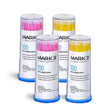 Mark3 8095 Disposable Micro Applicators Fine Assorted Colors Yellow Pink 400/Pk