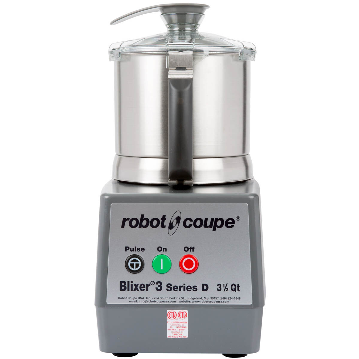 Robot Coupe BLIXER3 Food Processor, 3.7-L Stainless Steel Batch