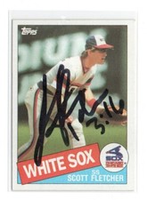 SCOTT FLETCHER TEXAS RANGERS  1985 TOPPS IP/TTM AUTOGRAPH AUTO