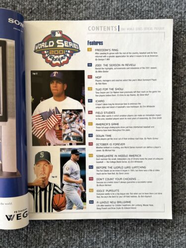 2001 World Series Program New York Yankees Arizona Diamondbacks Unscored MLB - Picture 3 of 5