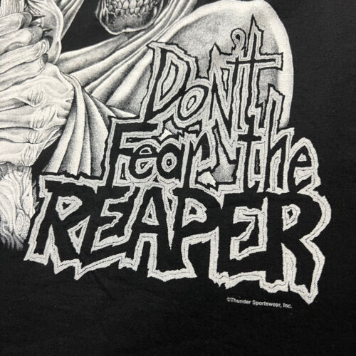 Vintage Y2K Thunder Sportswear Dont Fear The Reaper Shirt XL Black Tennessee - Picture 3 of 9