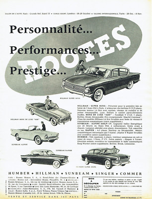 Advertising 018 1961 Rootes Hillman Super Minx Humber Snipe Sunbe