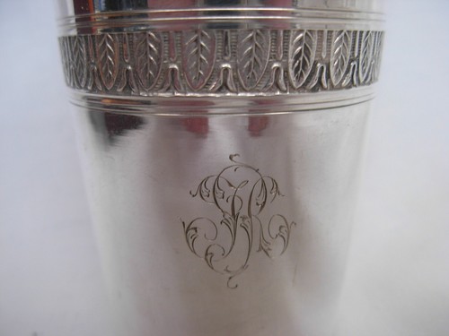 ANTIQUE FRENCH STERLING SILVER GOBLET,EMPIRE STYLE,LATE 19th. - Picture 5 of 12