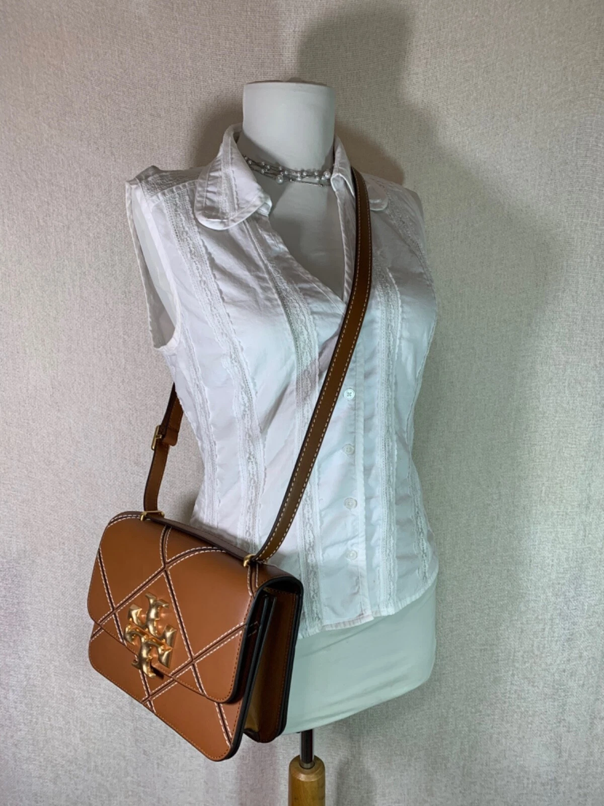 NUOVA borsa classica Tory Burch Cuoio Eleanor $848