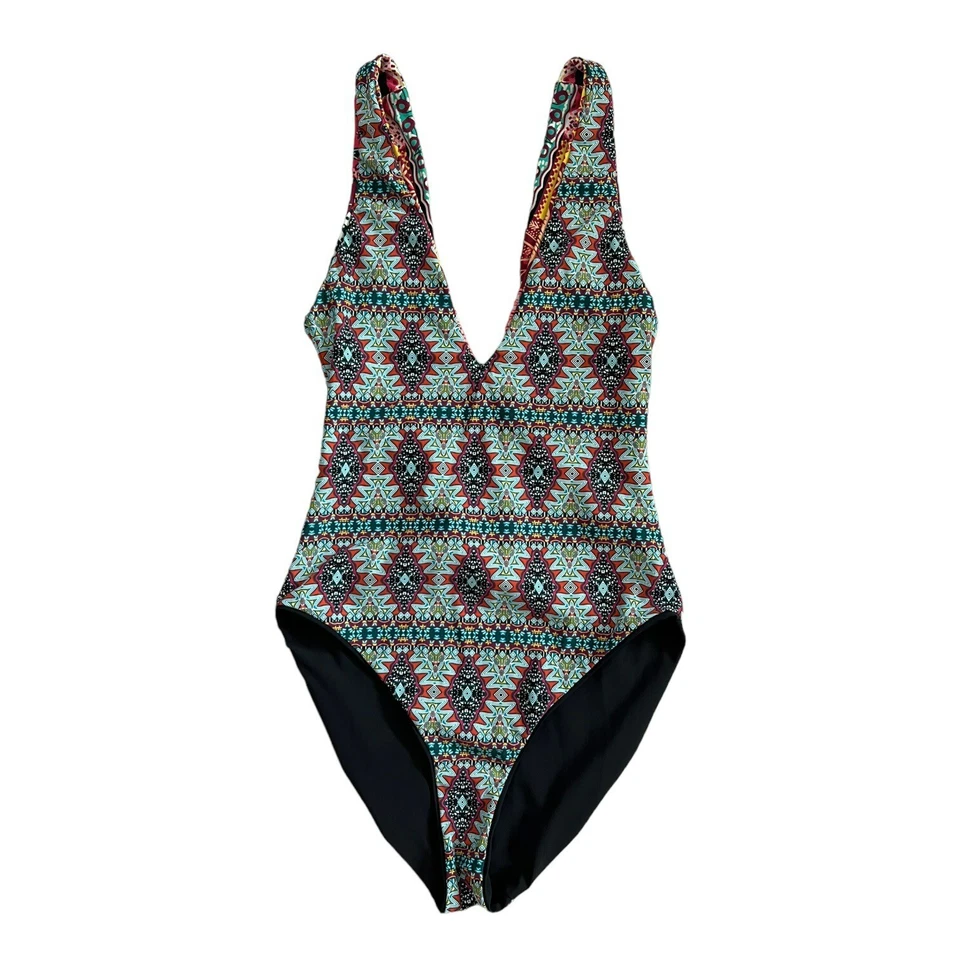 Traje de baño Red Carter Bohemian Breeze reversible cuello en V de una pieza multicolor XS Foto 3 de 4