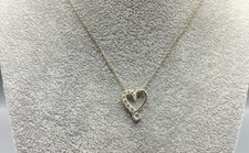 Sterling Silver, CZ Heart Pendant Necklace