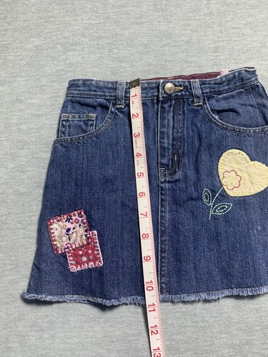 Gap Girl’s Size 4 Denim Patchwork Skirt Mini Adjustable Waist Snap Closure - Picture 10 of 10
