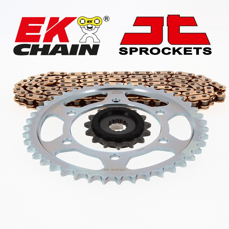 Kit chaine de précision EK Chain 17/42 pour Aprilia 1200 Caponord ABS 3071214