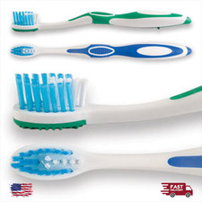 Kids Toothbrushes Extra Soft Cross-Angled Tynex Bristles w/ Tongue Cleaner 72 Ct