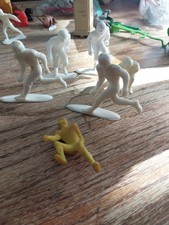 Rare VTG Football Players Plastic Toy Set of 3 1960s