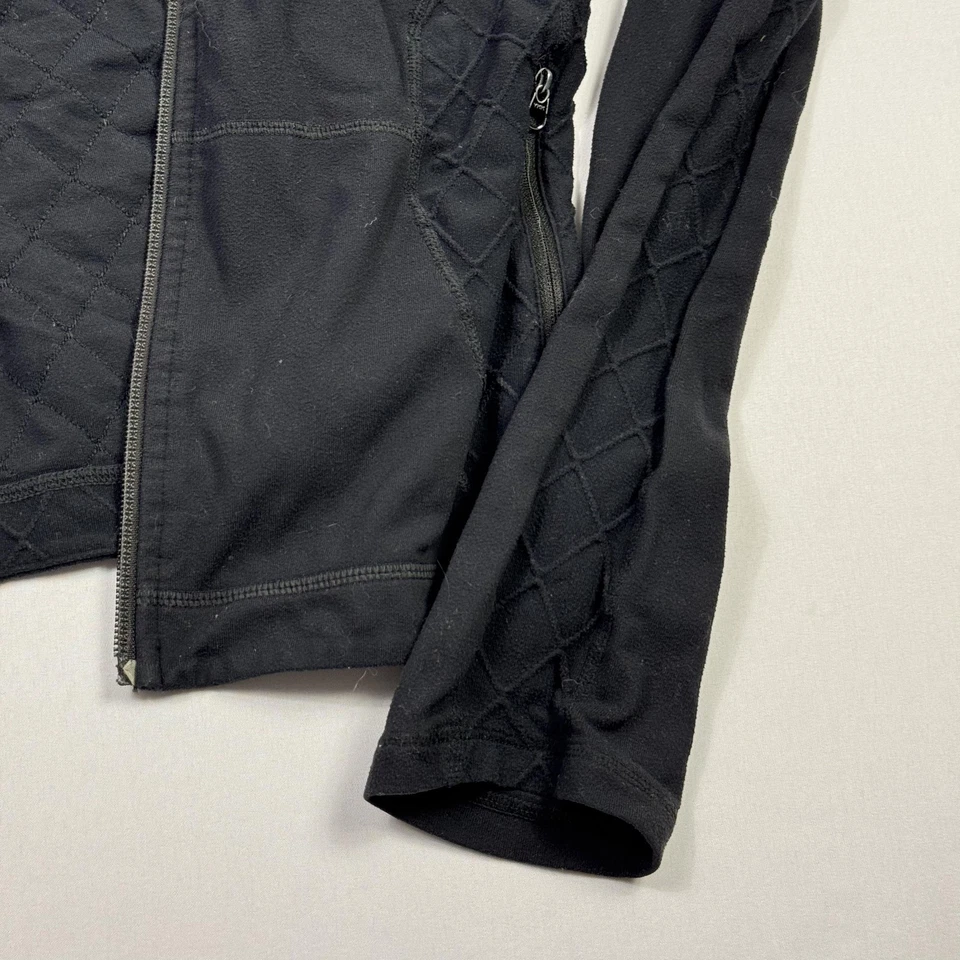 Chaqueta Lululemon Mujer Mediana Negra Acolchada Cremallera Completa Atlética Simulada Bolsillos en el Cuello Foto 2 de 4