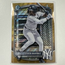 2025 Bowman Chrome Stiven Martinez #BCP-188 Gold Refractor 1st /50 Yankees