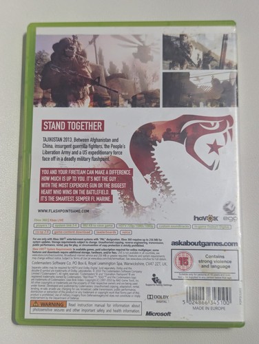 Operation Flashpoint Red River (Microsoft Xbox 360 2010) With Manual Vgc - Picture 2 of 3