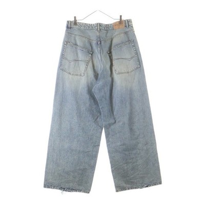 BALENCIAGA 24aw Y2k Stretched Knee Baggy Jena Pants Indigo L