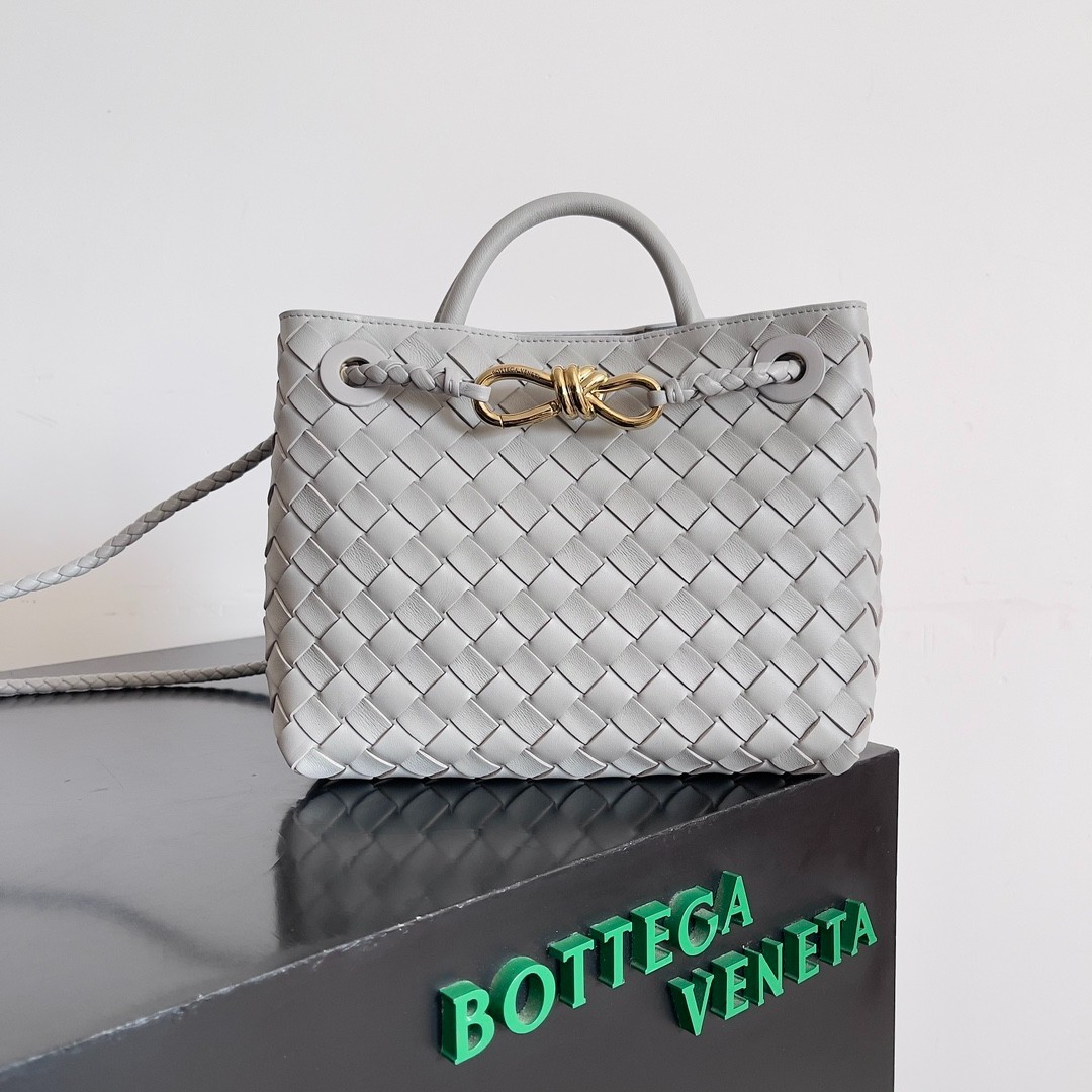 Bottega Veneta 2023 Andiamo Bag – Woven sued Leather Shoulder bag white