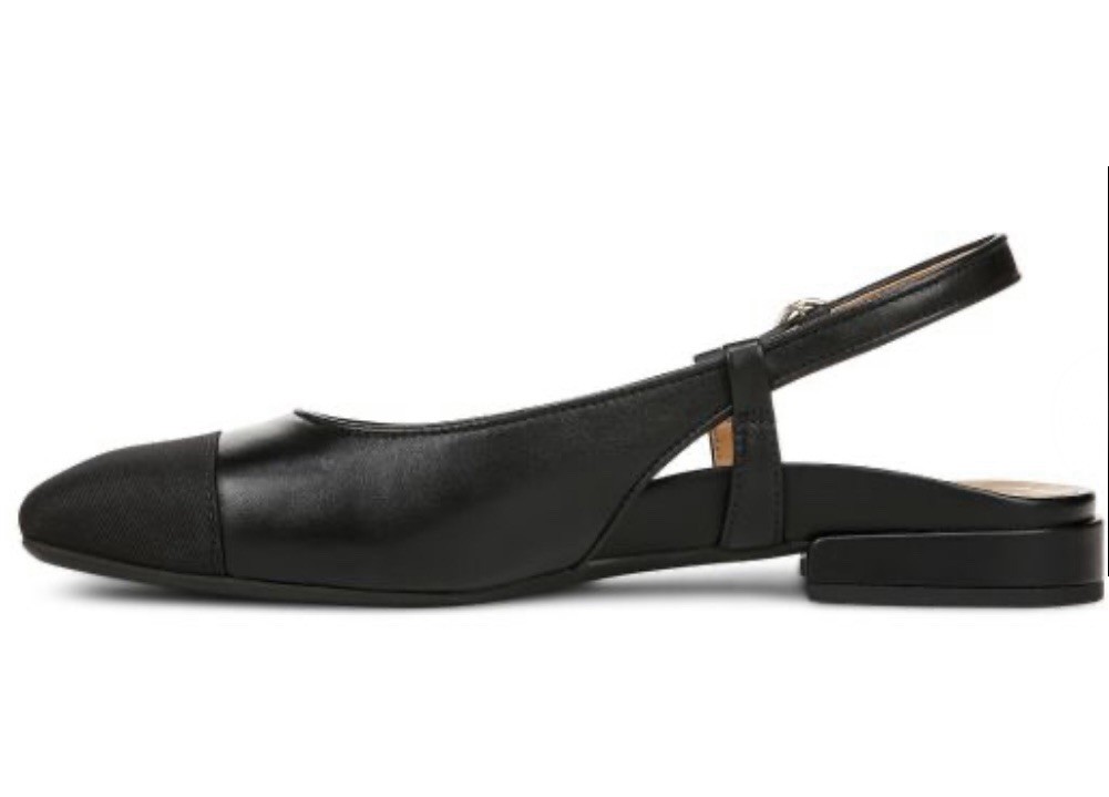 Vionic Petaluma Slingback Flat Black Leather Wome… - image 7