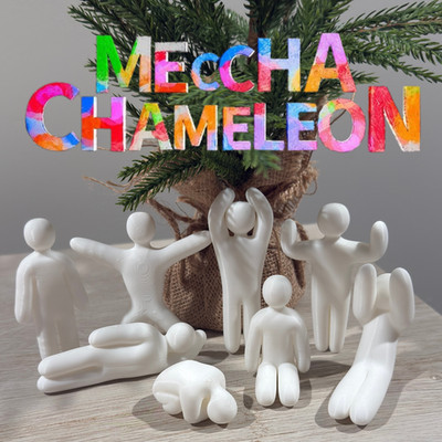 3D Printed Meccha Chameleon Figurines - Collectable Hider Pose Figures