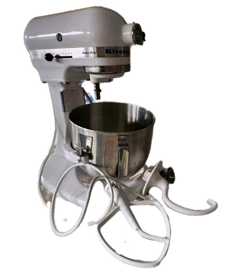 KitchenAid Heavy Duty Tilt-head Stand Mixer with 325 Watt Motor White EUC - Image 2 of 4
