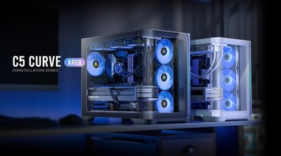 Antec C5 Curve ARGB ATX Micro-ATX ITX 4mm Tempered Glass LED Control Button U...