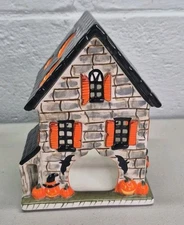 Rare The White Barn Candle Co Haunted House Luminary