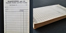 1950s vintage HARTENSTEIN RECEIPT BOOK new freedom pa Furniture Floor UNUSED