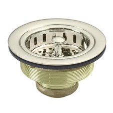 R214-05 3-1/2-Inch Large Post Style Kitchen Sink Basket Strainer, Polished Ni...