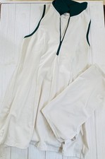 Reformation Tennis Sport Dress L Eco Move Ivory Turquoise w/ Biker Shorts Excell