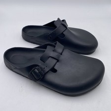 Birkenstock Boston EVA Rubber Clogs Adjustable Buckle Black Size 45 US 12 VGC
