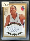 2003-04 Skybox Autographics Tayshaun Prince Auto Gold #/50 Pistons
