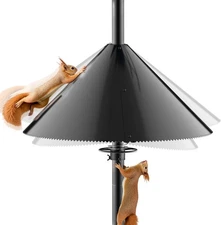 Squirrel Baffle for Bird Feeder Pole - with Steel Black 