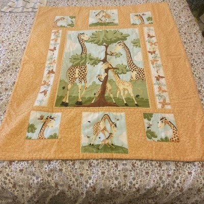 Giraffe/Schmetterlinge Wiege Bezug/Spielmatte/Kinderbett Maschine Selbstgemachte Decke. 39x31,5''.