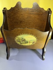 vintage wooden magazine rack