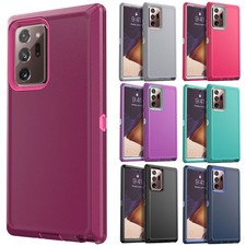 For Samsung Galaxy Note20/Note20 Ultra Hybrid Phone Shockproof Rubber Case Cover